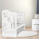 Кровать детская колесо-качалка с маятником 1200х600 baby time, крошка я (белый) Крошка Я