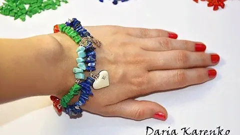 DIY Браслеты из каменной крошки. Мастер класс