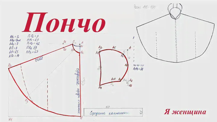 Выкройка Пончо. Накидка для девочки