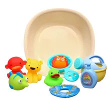 Набор игрушек для ванны «Игры малыша», 10 шт, с пищалкой, Крошка Я