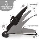 Шезлонг детский, кресло - качалка с игрушками для новорождённых «Крошка Я», цвет чёрный