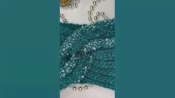 Повязка на голову #рукоделие #handmade #процессвышивки #услуга#ручнаяработа #вышивка #вязание