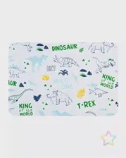 Пелёнка "Крошка Я" Dino 40*60 см, 100% хлопок белого цвета