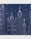 Портьера Крошка Я «Ночной город» без держателя цвет синий, 170×260 см, блэкаут, 100% п/э синего цвета