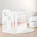 Кровать детская с маятником и ящиком 1200х600 Baby time, Крошка Я (белый)