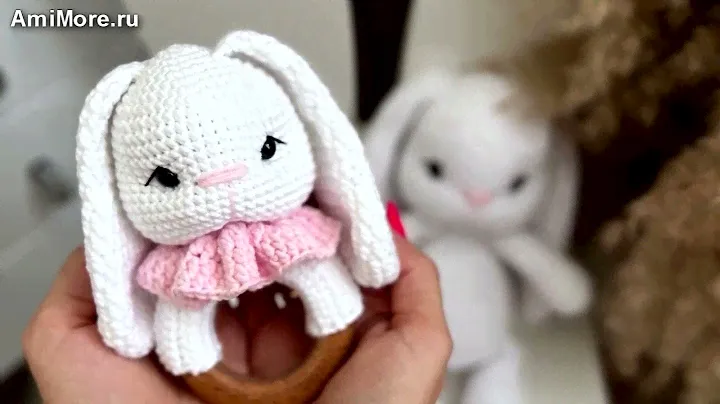 Амигуруми: схема Погремушка "Зайка Эля" | Игрушки вязаные крючком - Free crochet patterns.