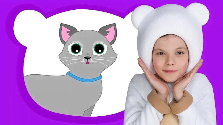 😺МЯУ МЯУ - ТРИ МЕДВЕДЯ веселая детская песенка игра ЛАДОШКИ ОКОШКИ про животных для детей, малышей